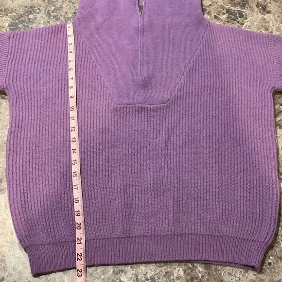 Lili Sidonio Zip Turtleneck Knit Purple Sweater Women’s Small - Picture 12 of 12